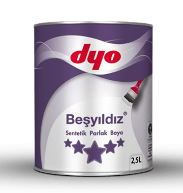 DYO BEŞYILDIZ SENTETİK BOYA HAZIR RENK  0,75 lt