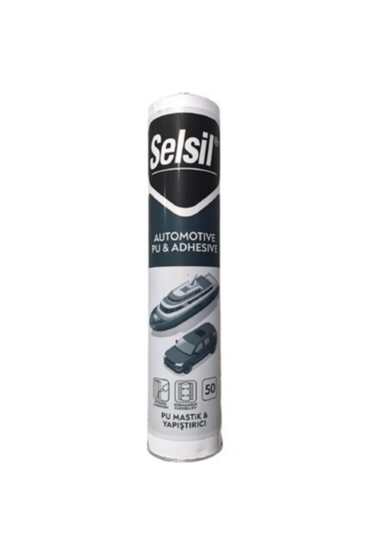 Pu Mastik Çelik Silikon Siyah 280 Ml