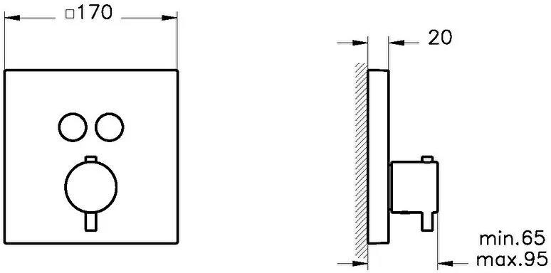 Aquaheat Termostatik Ankastre Banyo Bataryası (Sıva Üstü Grubu)