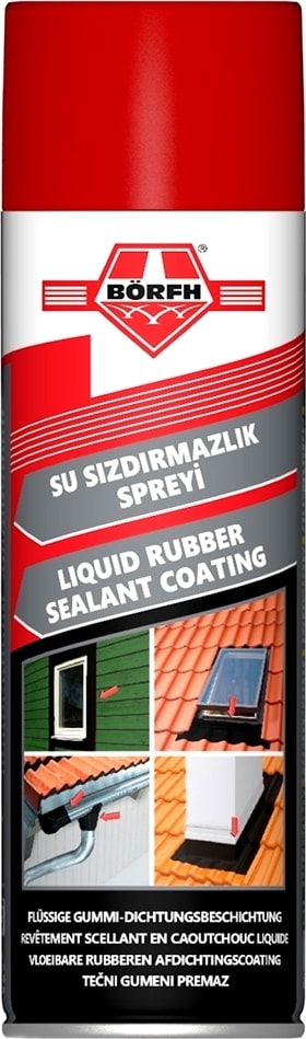 Su Geçirmez Sprey Börfh Su Sızdırmazlık Spreyi Siyah Izolasyon Spreyi 500 ml