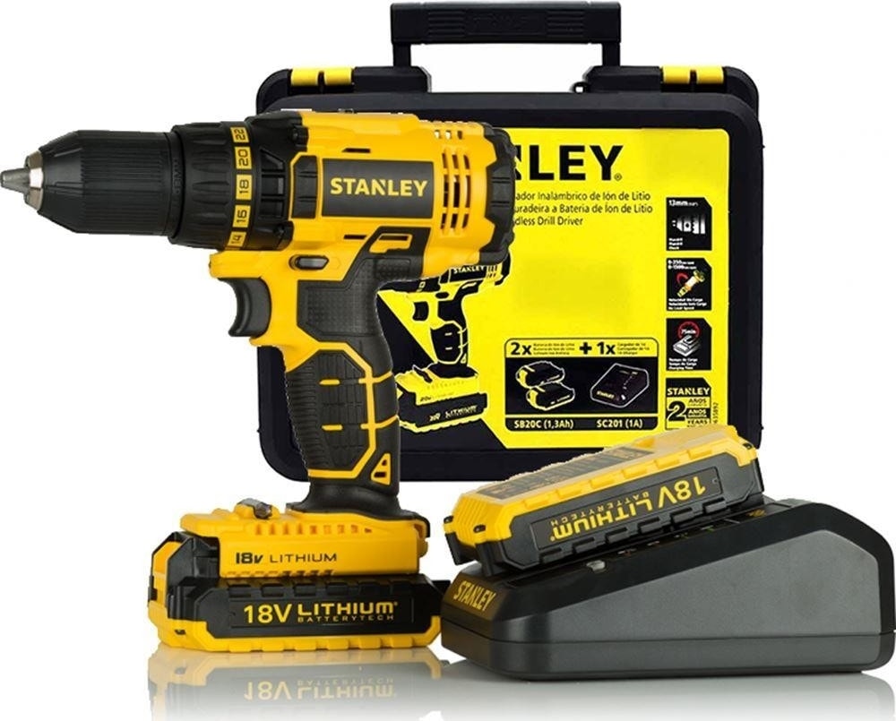 STANLEY SBD20S2K 18Volt/1,5Ah Li-ion Çift Akülü Profesyonel Vidalama