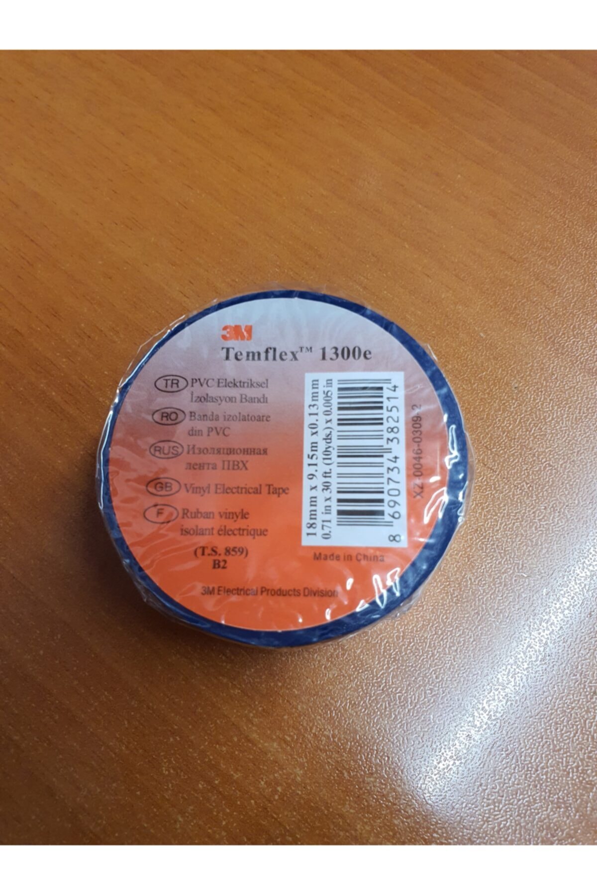 3M Temflex 1300e Pvc Elektrik Bandı - Mavi - 18 Mm X 9,15 M ( 10 'lu Paket ) Mavi