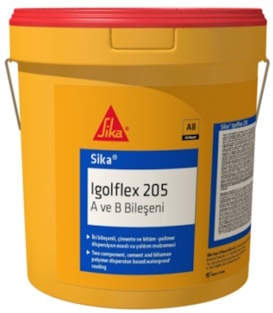 Sika İgolflex-205 İki Bileşenli, Çimento Ve Bitüm Kauçuk Esaslı Su Yalıtım Malzemesi 32 Kg Set