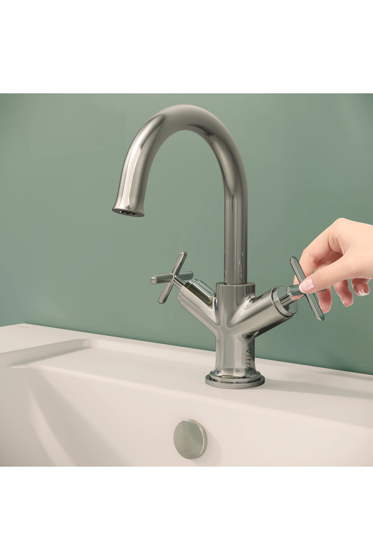 Origin Classic A42884 Lavabo Bataryası, Çift Kumandalı, Krom