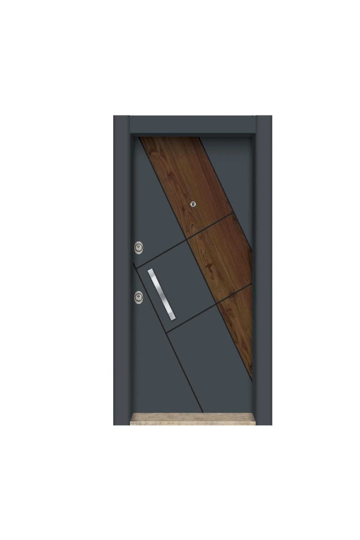 Antrasit Çelik Kapı Tez1586