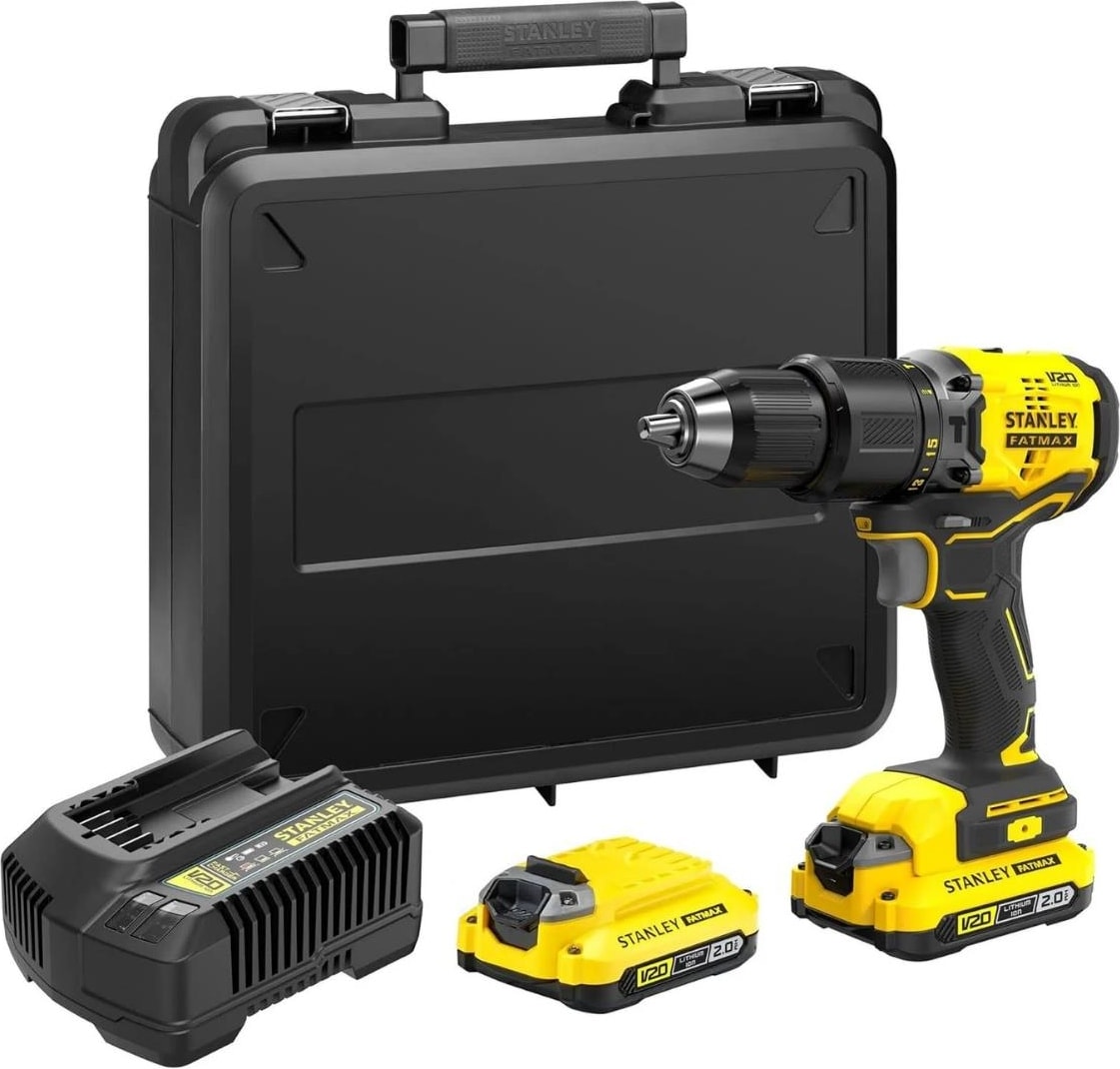 18V 2.0AH V20 Li-Ion Çift Akülü Kömürsüz Darbeli Matkap SBD715D2K-TR
