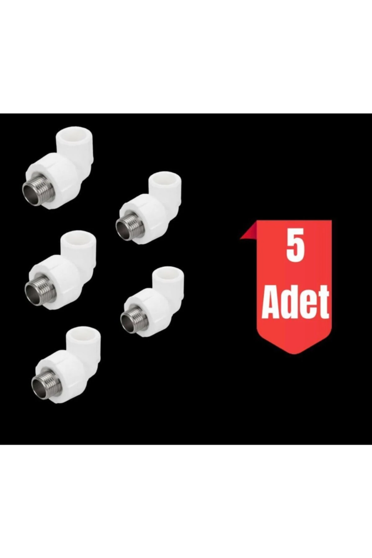 Pprc 20'lik Dış Dişli Dirsek 5 Adet