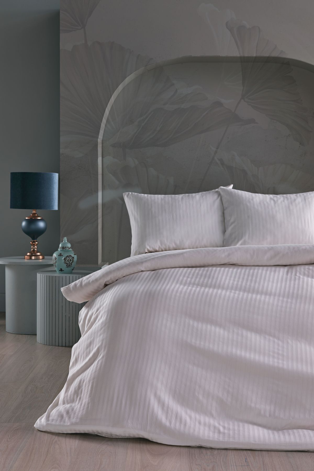 Saten Artline Nevresim Takımı Çift King Size - Beyaz