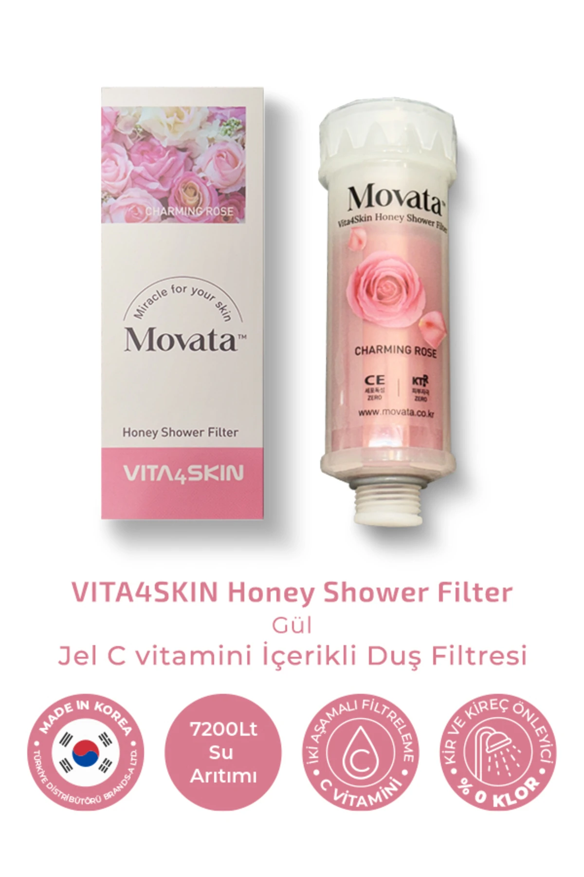 C vitamini ve bal içeren güzel kokulu duş filtresi, sağlıklı ve ferahlatıcı deneyim sağlar