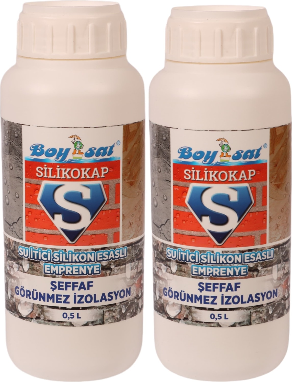 1 Lt Avantajlı Paket Silikokap Şeffaf Su Izolasyonu 500 ml x 2 Adet