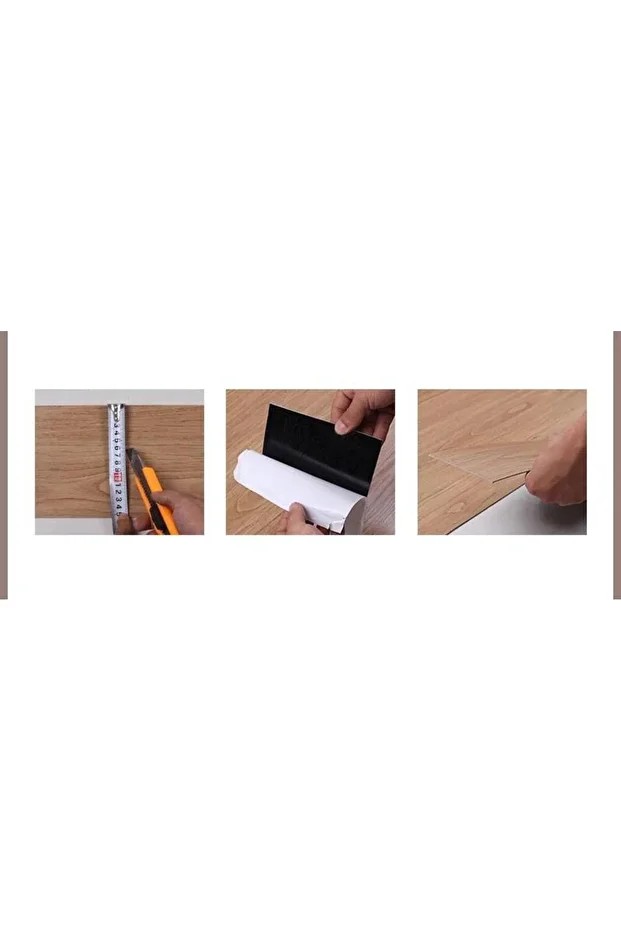Yapışkanlı Desenli Naturel PVC Floor Esnek Zemin Yer Döşeme Parke Salon Ofis Otel Karavan Parke-P13