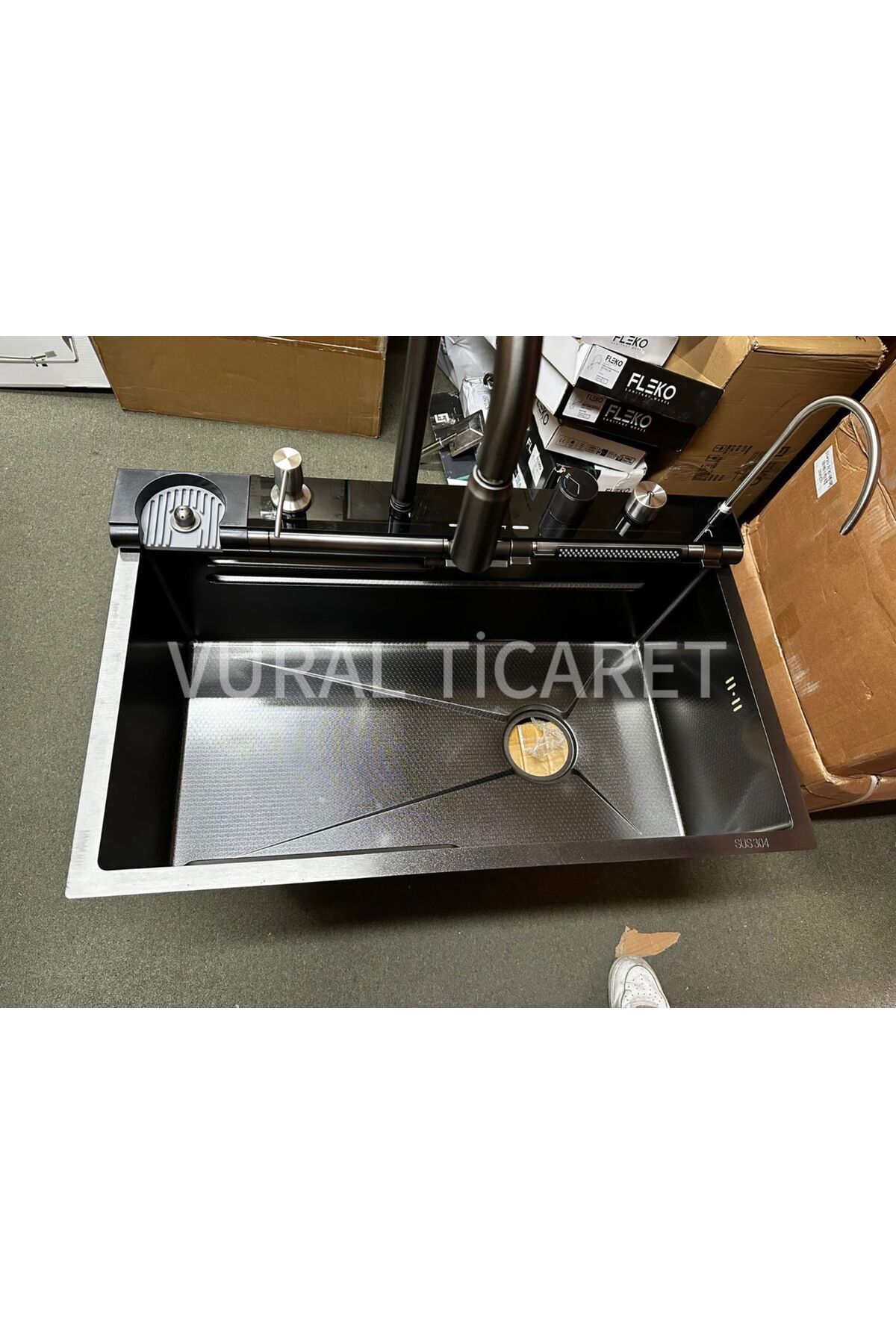 2024 Ultra Teknolojik Dijital Akıllı Ankastre Şelale  Evye 7 Fonksiyonlu