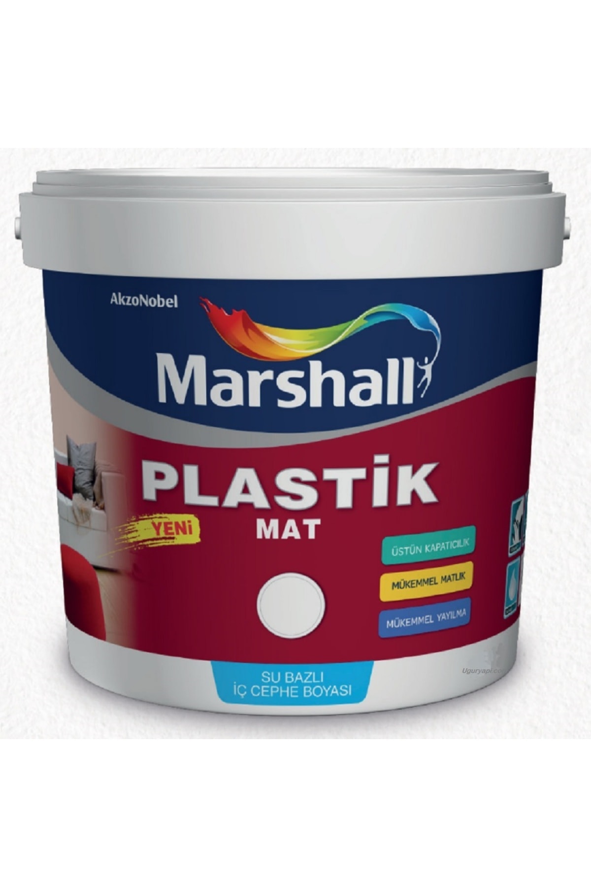 Mat Plastik Duvar Boyası Beyaz 2,5 Lt