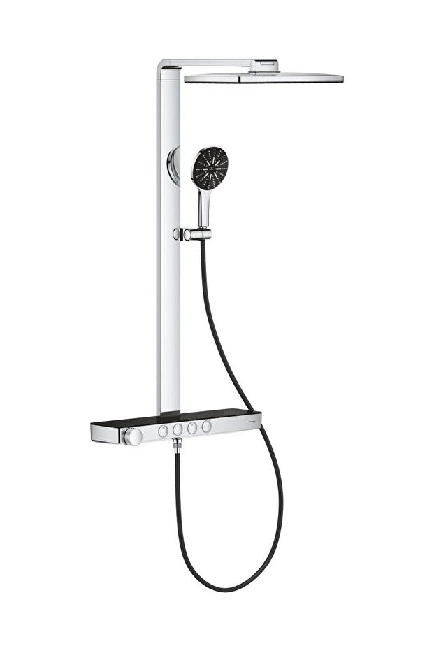 Rainshower Aqua Pure Duvara Monte Termostatik Bataryalı Duş Sistemi Siyah/krom - 100961KI00