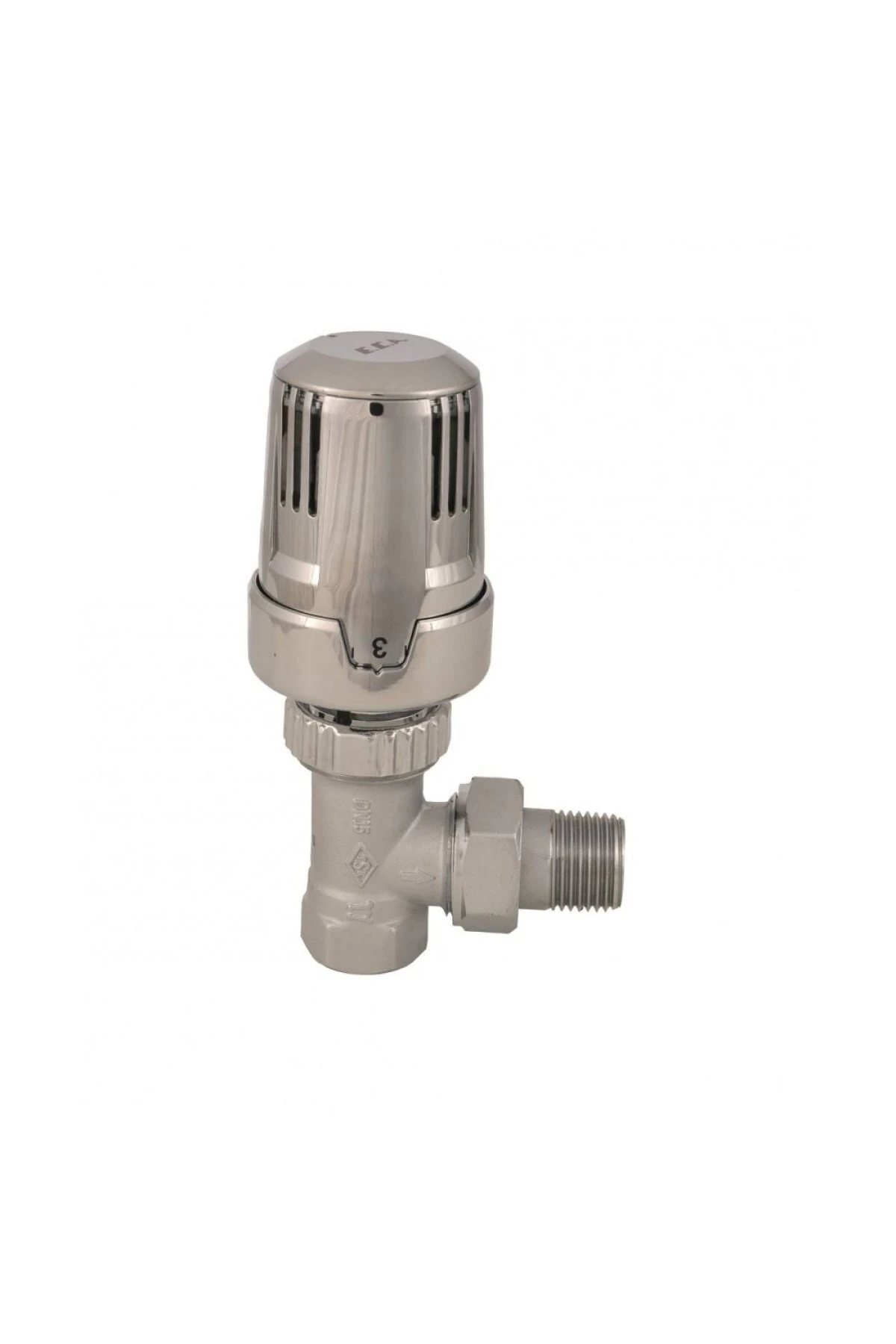 1/2" Termostatik Radyatör Valfi Köşe Krom - Trv