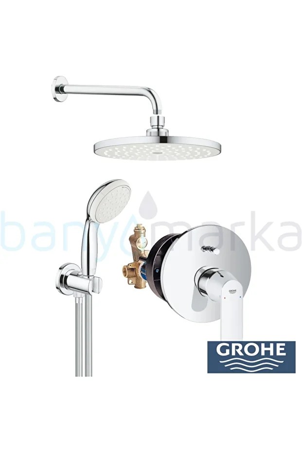 Eurosmart Cosmopolitan Ankastre Banyo Bataryası, Tepe ve El Duşu Seti - 32879SET0
