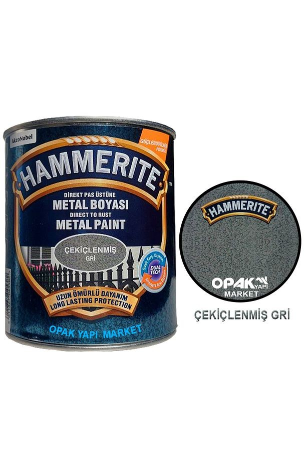 Hammerite Çekiçlenmiş Gri 2,5lt (3,5 Kg)