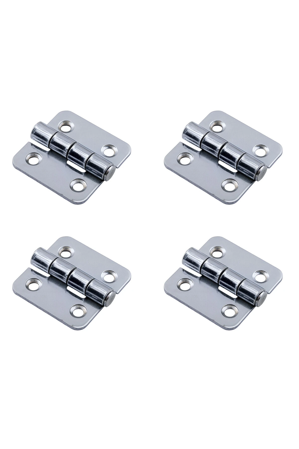 Gümüş Metal Yaprak Menteşe 4 ADET 50x50 mm Dayanıklı Kapı Pencere Dolap ve Mobilya Kullanımına Uygun