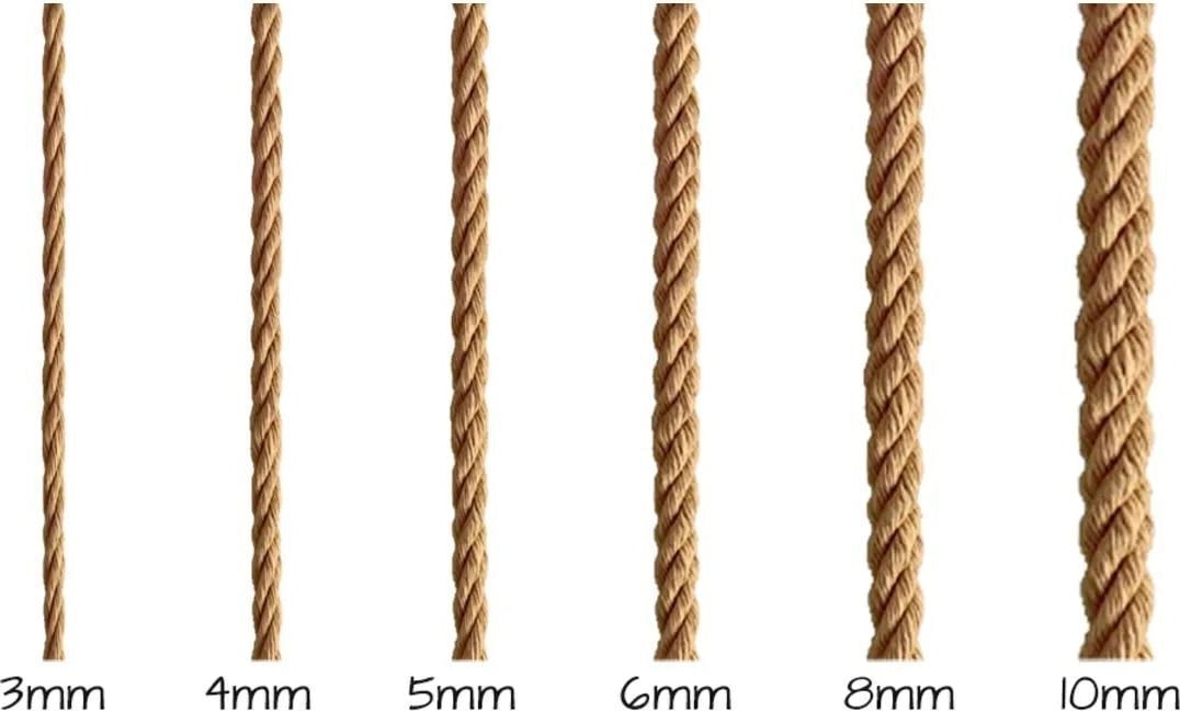 Nev Hasır Ip 6mm 3 Metre (Jüt Halat Kendir Doğal Ip) 6 Milim Kalınlık 3 Metre Uzunluk