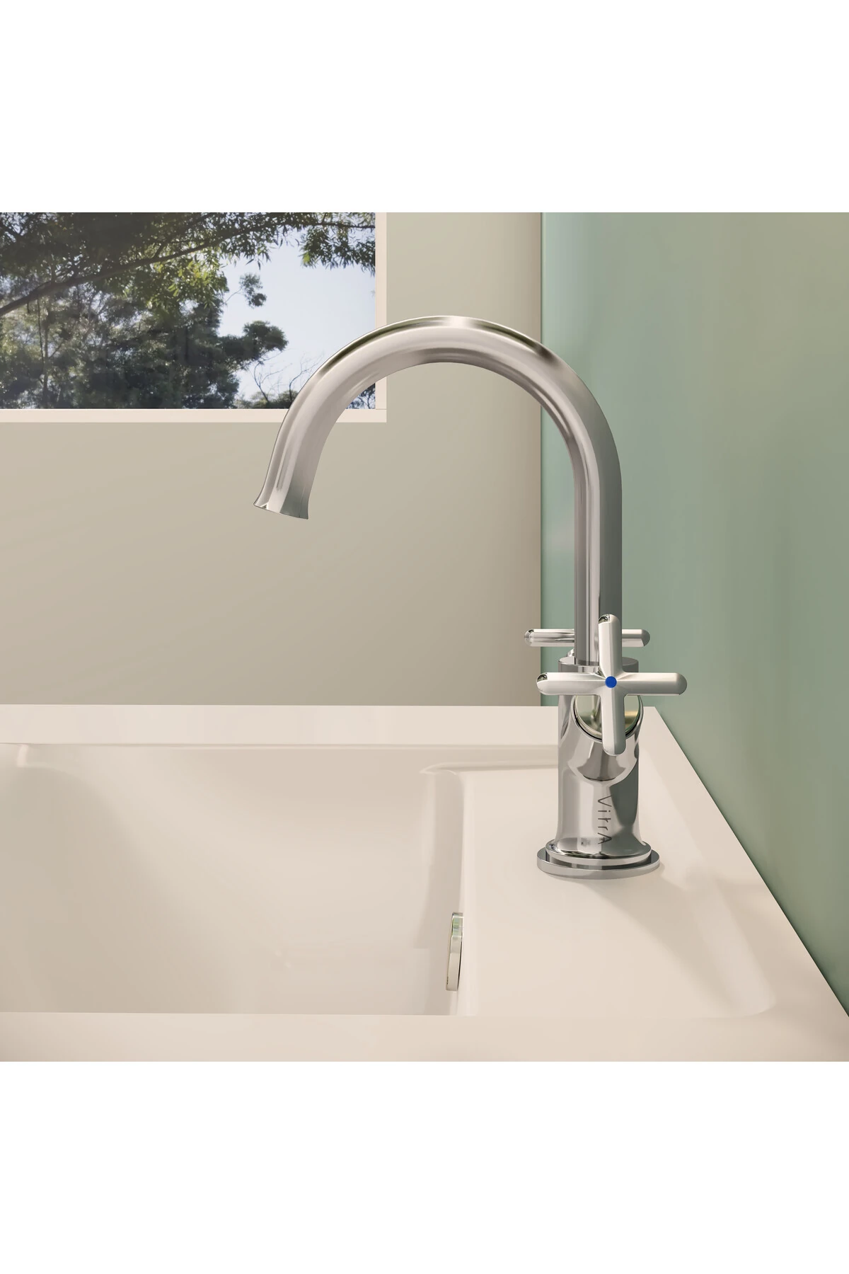 Origin Classic A42884 Lavabo Bataryası, Çift Kumandalı, Krom