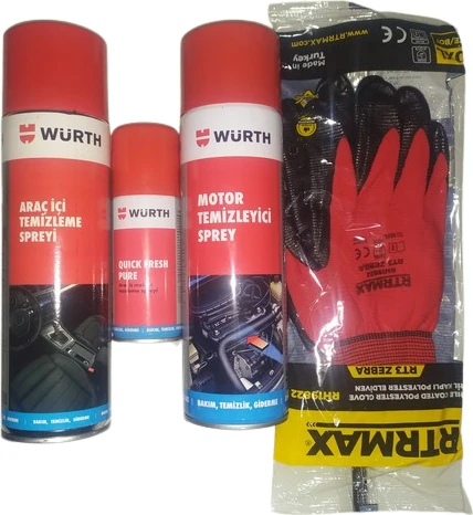 Hızlı Motor Temizleme+Araç Içi Temizleme+Klima Temizleme+Eldiven Set Yeni Ürün  Set