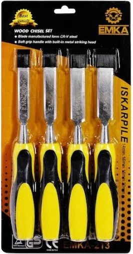 Ağaç Oyma Yontma Darbeli Iskarpela Seti 4 Parça