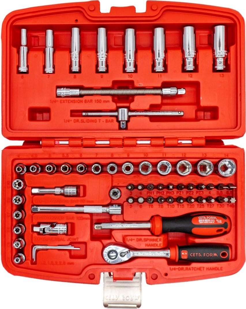 C00-61PH2 1/4” 6 Köşe Lokma Takımı - 61 Parça