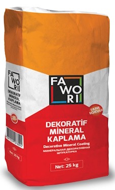 Fawori Dekoratif Mineral Kaplama (Tane Dokulu) Beyaz 25 kg