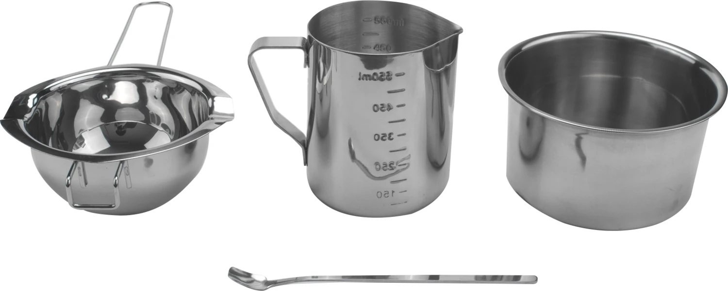 4 Takım Paslanmaz Ç Ik Çift Kazan Uzun Saplı Balmumu Tutma Potu, Sürahi ve Karıştırma Kaşığı Mum Sabun Yapımı, Dıy Kokulu Mum Sanatları Araçları (Yurt Dışından)