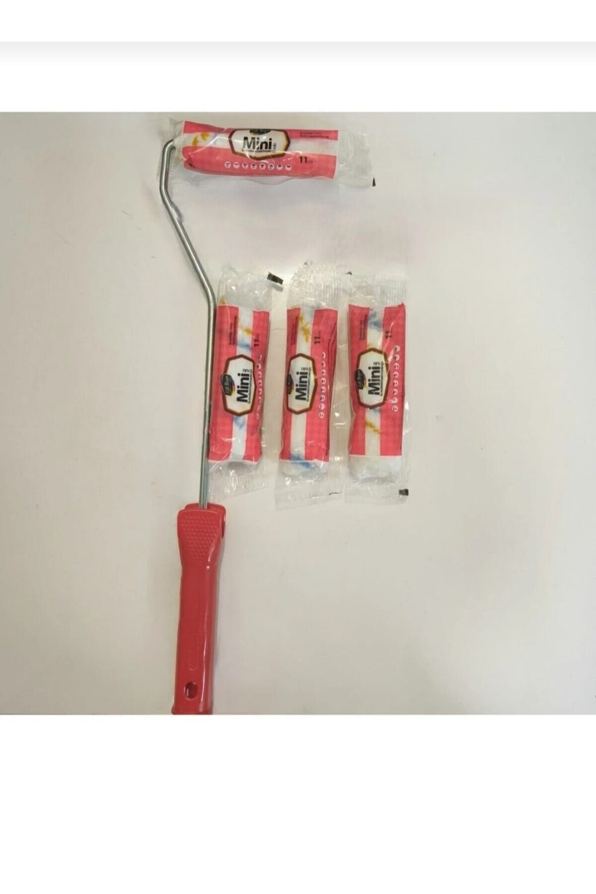 Mini Rulo 11 cm Saplı 1 Adet ve 3 Adet Yedek uç