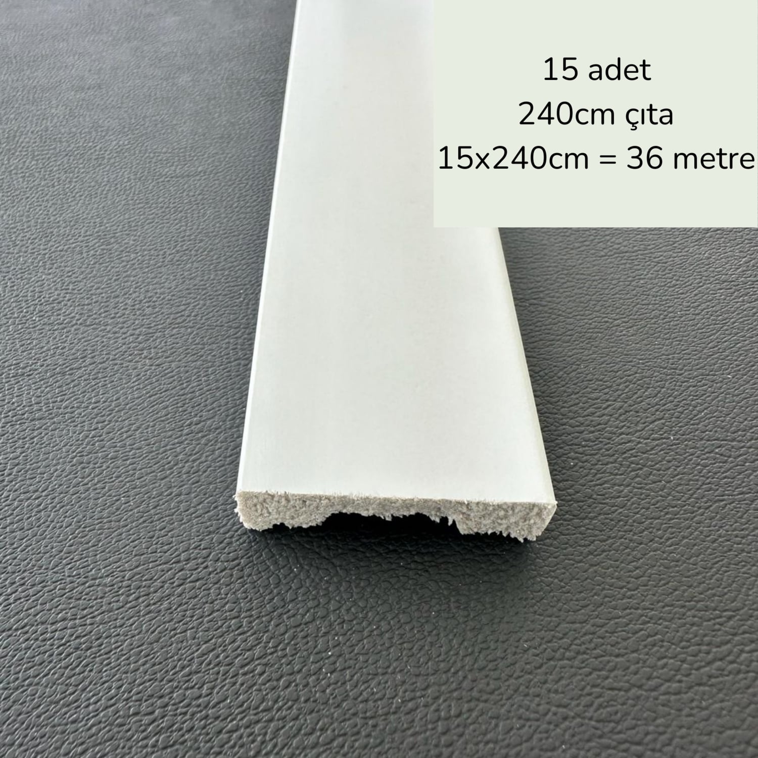 Dekoratif Boyanabilir 15 Adet 4 cm Düz Polistren Duvar Çıtası
