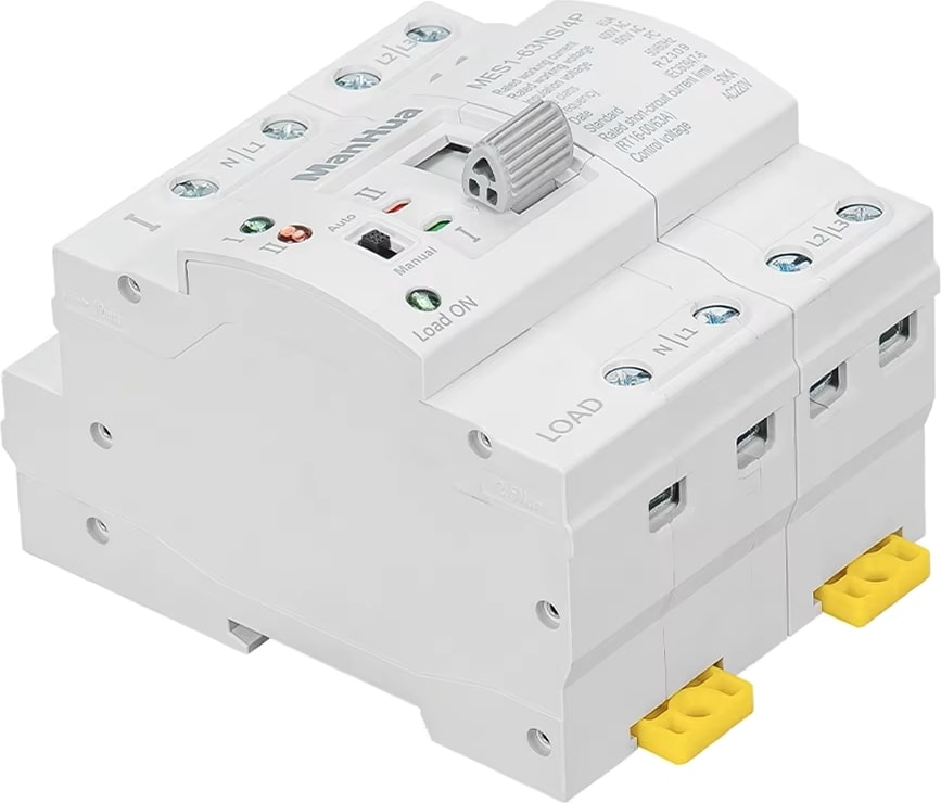 MES1-63NS/4P Ac 400V 63A 4 Kutuplu Mini Ev Ats Çift Güç Otomatik Transfer Anahtarı Ev Kullanımı Için Pc Sınıffı