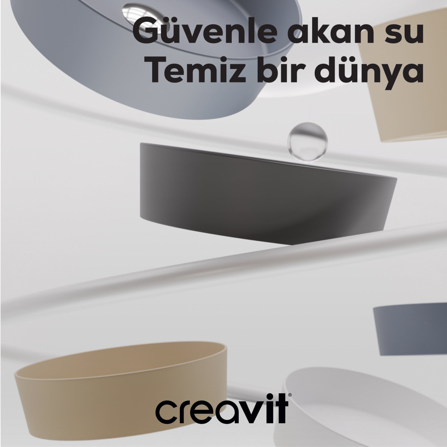 Lavabo Sifon Başlığı Pop-Up Taşmasız Mat Cappuccino