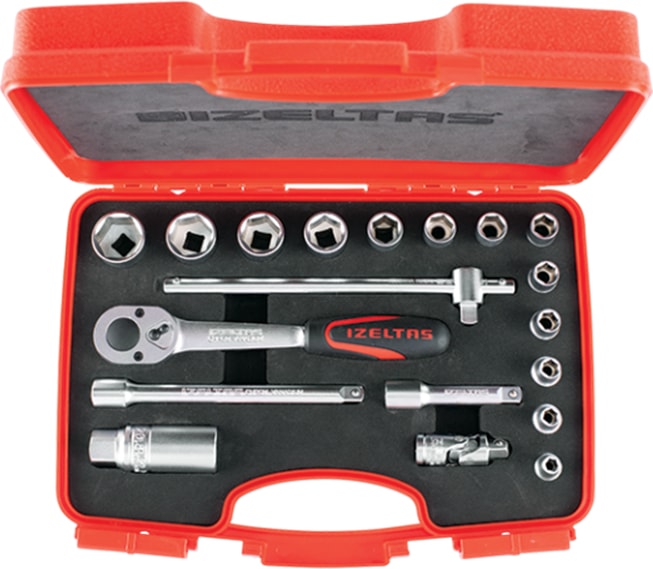 3/8" Altı Köşe Lokma Takımı 19 Parça 1110006019