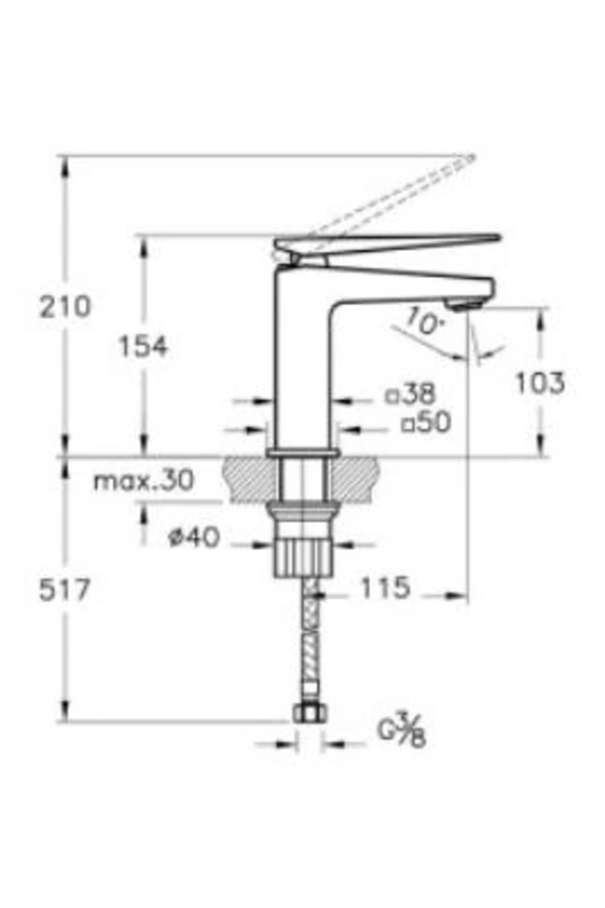 Brava A42608 Lavabo Bataryası Krom