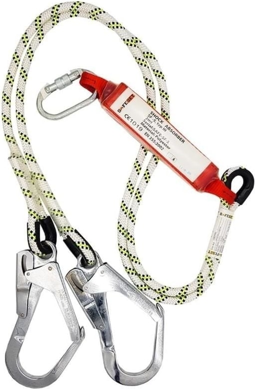 Çift Bacaklı Şok Emicili Lanyard Büyük Kancalı