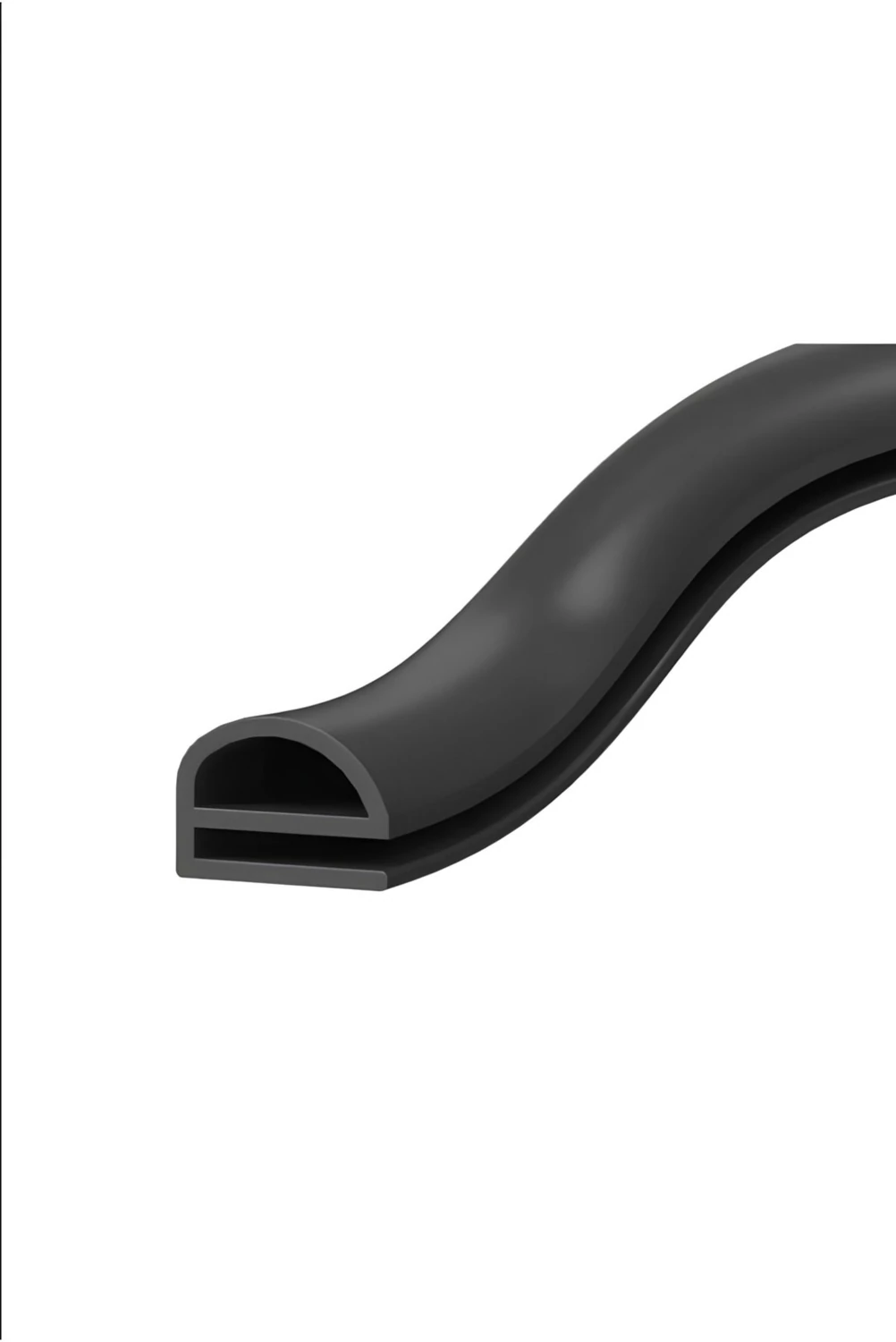 Geçmeli Çelik Kapı Altı Eşik Fitili, Siyah, 1 Metre