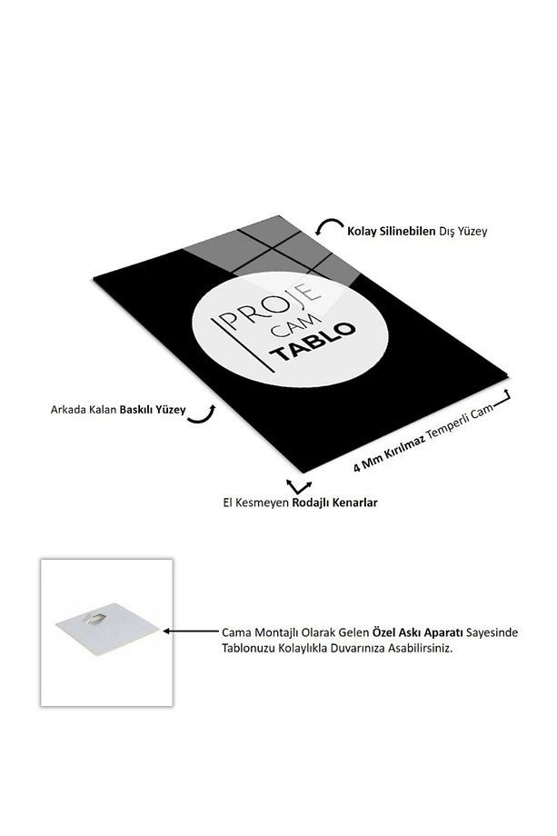 Renkli Arka Plan Ve Ampul Karışık Cam Tablo #PCT0210