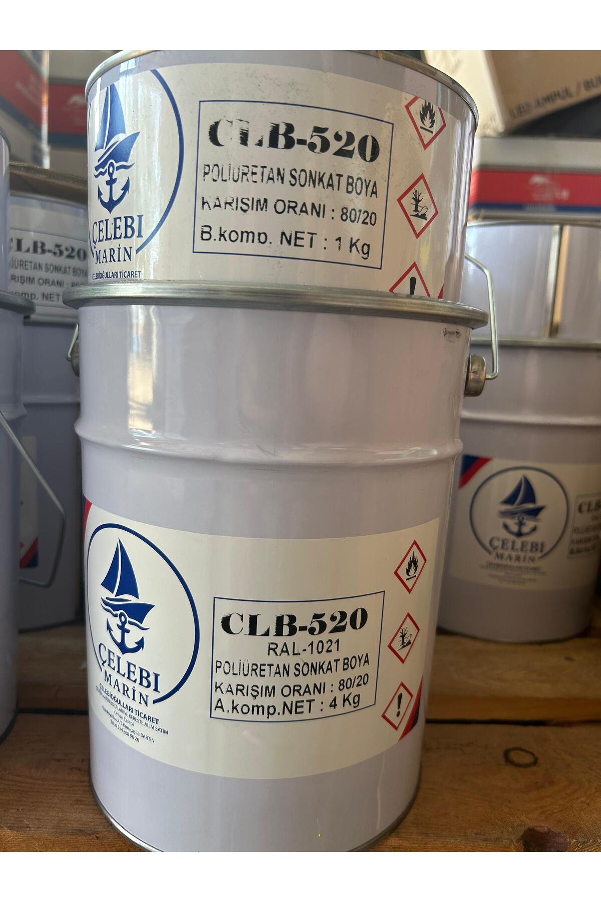 ÇELEBİ MARİN POLİÜRETAN SON KAT BOYA RAL1021 SARI 5 KG