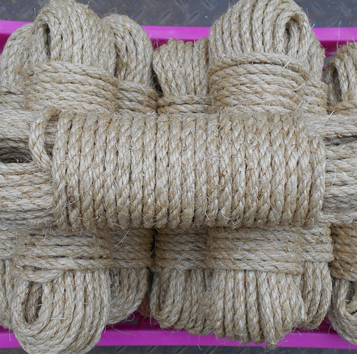 8mm Sisal Beyaz Kahverengi Halat Beyaz 10M (Yurt Dışından)