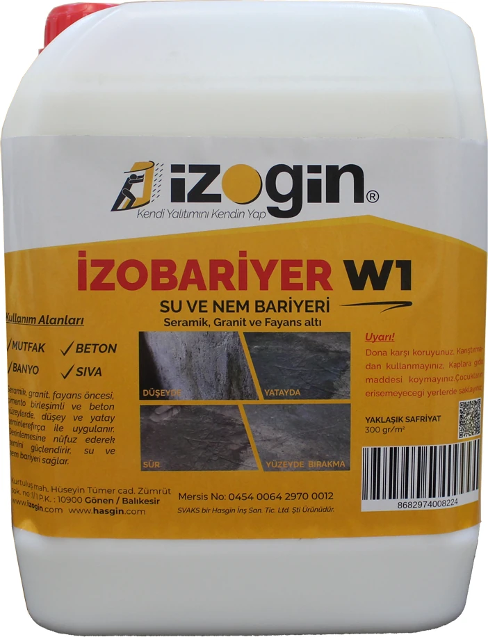 İzobariyer Su ve Nem Bariyeri (Beyaz Membran) Mutfak, Banyo ve Havuz Seramik Altı 5 kg (10-12 mt)