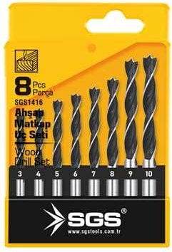 SGS 1416 8 Parça Ahşap Matkap Ucu Seti