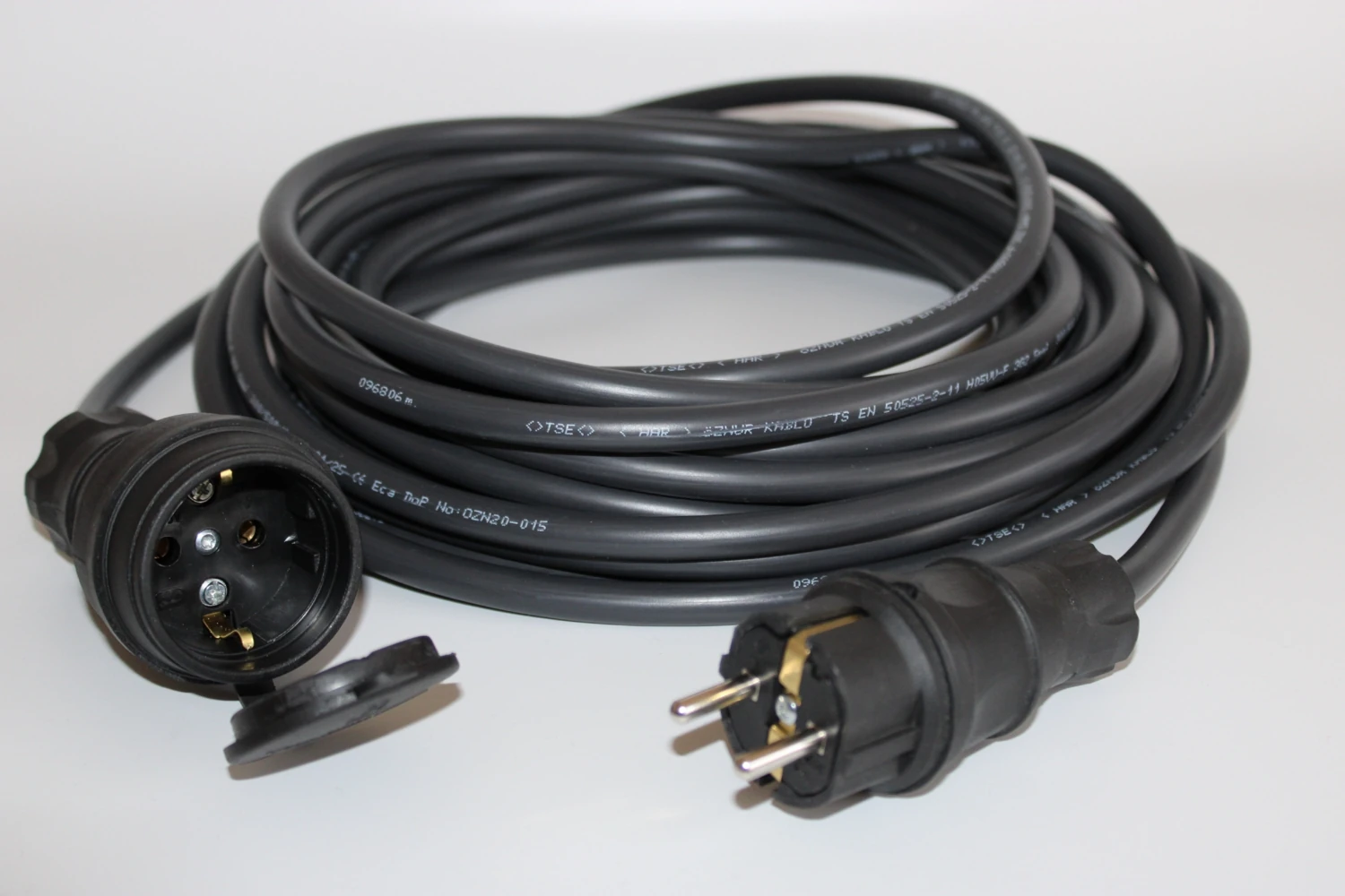 3x2,5 Ttr Kalın Bakır Kablo Seyyar 20METRE Kaucuk Fiş Araç Şarjına Uygundur