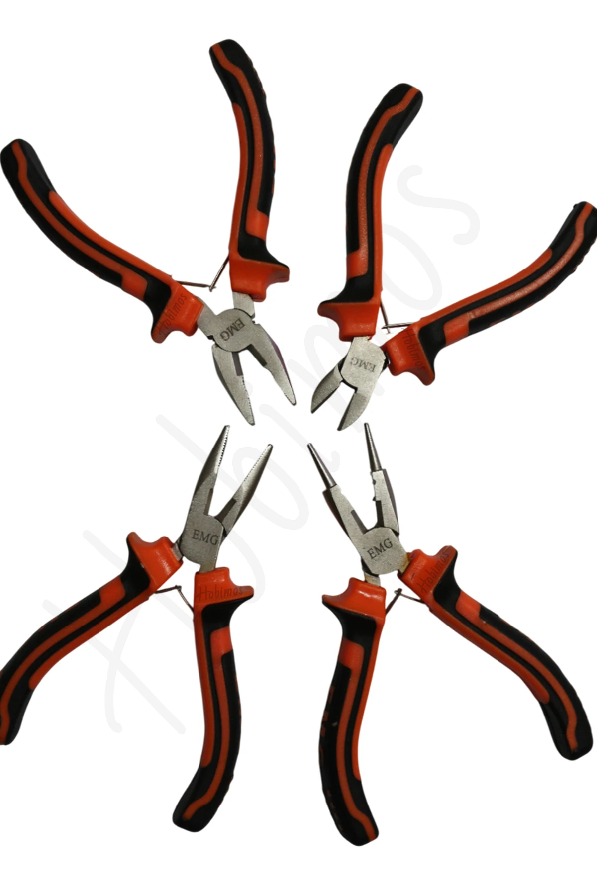 Dörtlü Mini Takı Yapım Pense Seti- Mini Kargaburun, Mini Kıvırma, Mini Pense ve Mini Yan Keski