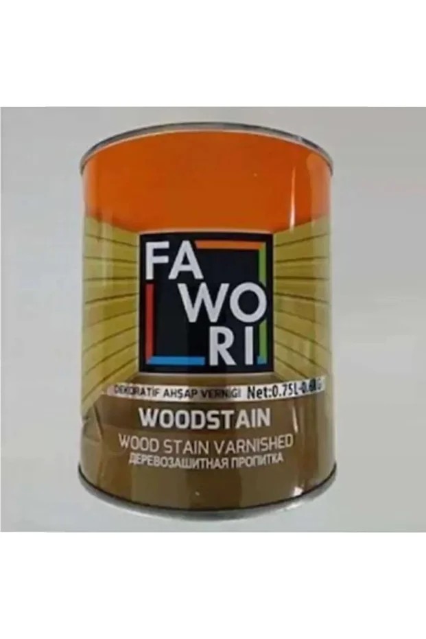FAWORİ BOYA WOODSTAIN DEKORATİF AHŞAP VERNİĞİ KOYU MEŞE 0.75LT