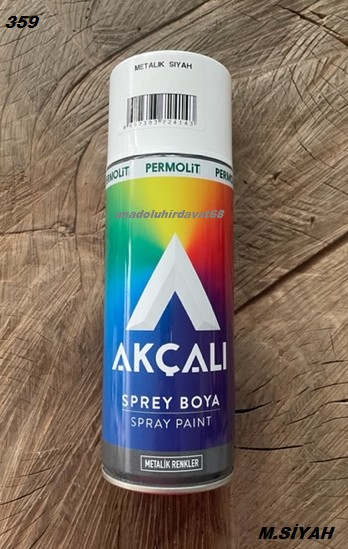 Metalik Siyah Boya Siyah Sprey Boya Metalik Efekt Oto Boyası 400 ml 359
