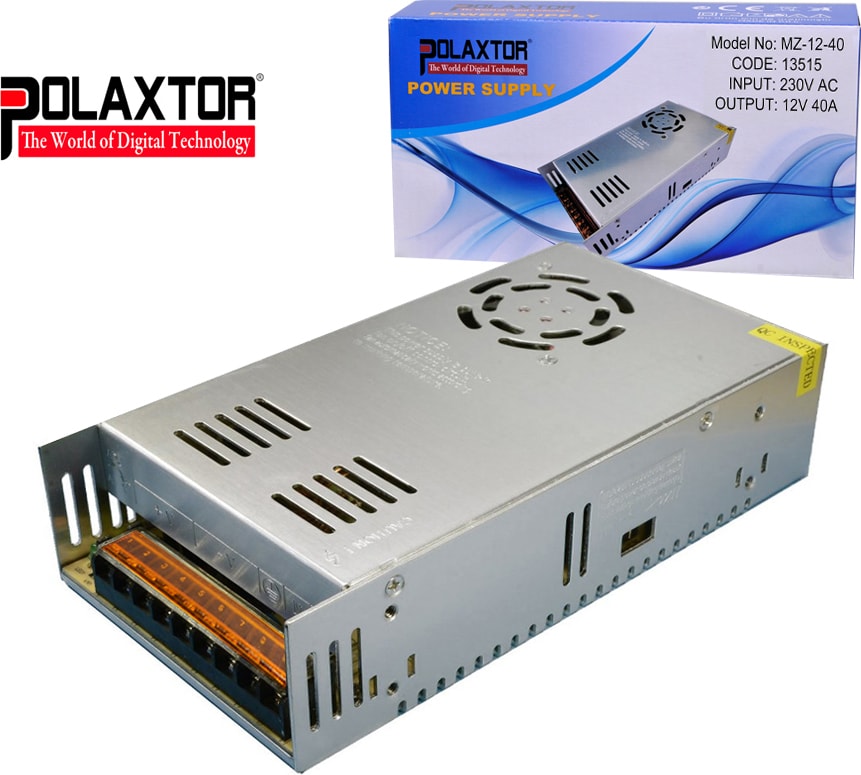 Adaptör 12V 40A 480W Metal Kasa Trafo Fanlı Korumalı