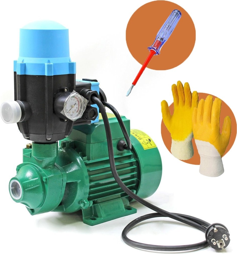 QB60 1 Parmak Elektrikli Su Motoru Pompası 0.75 Hp