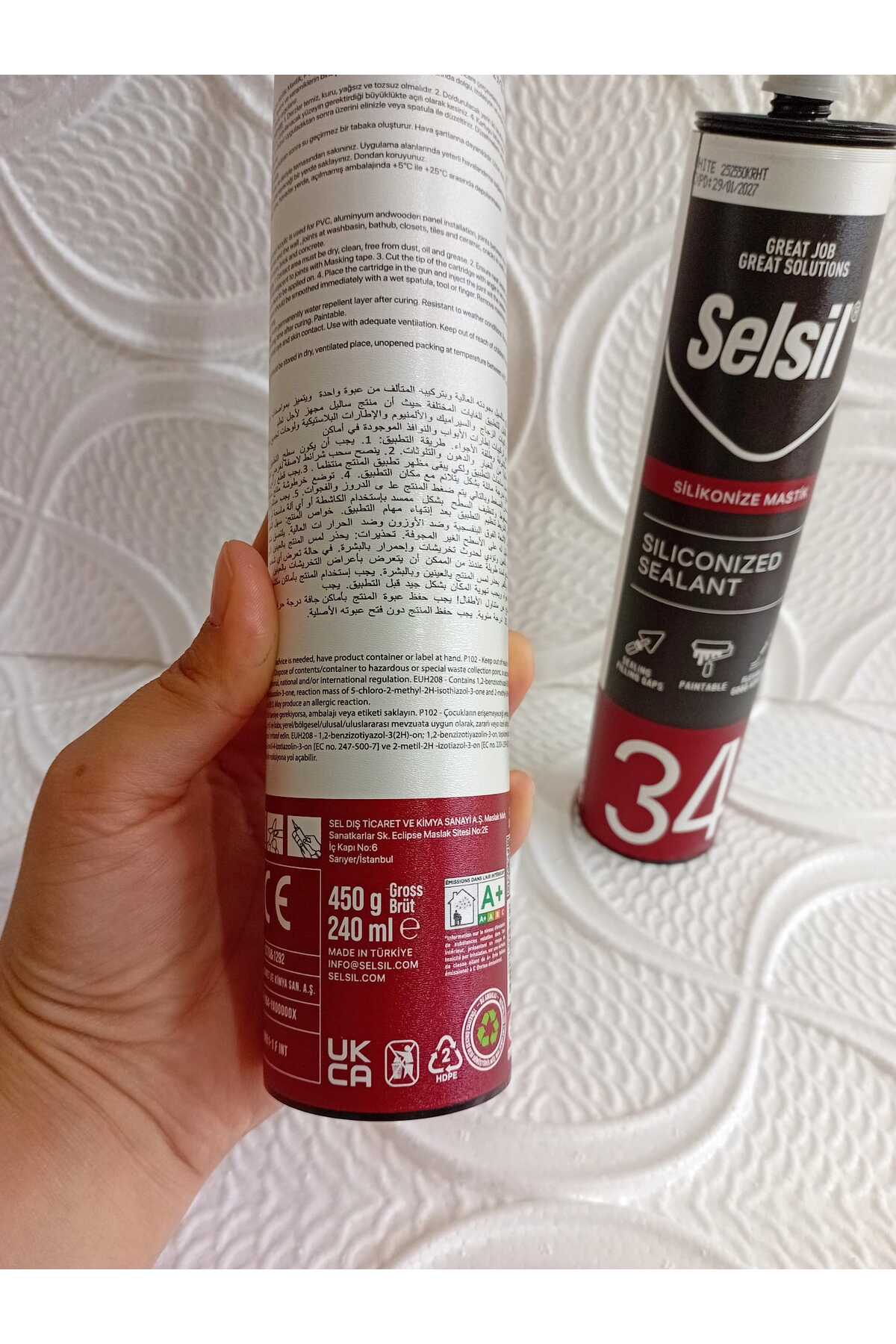 SİLİKONİZE MASTİK 450 G (2 ADET )