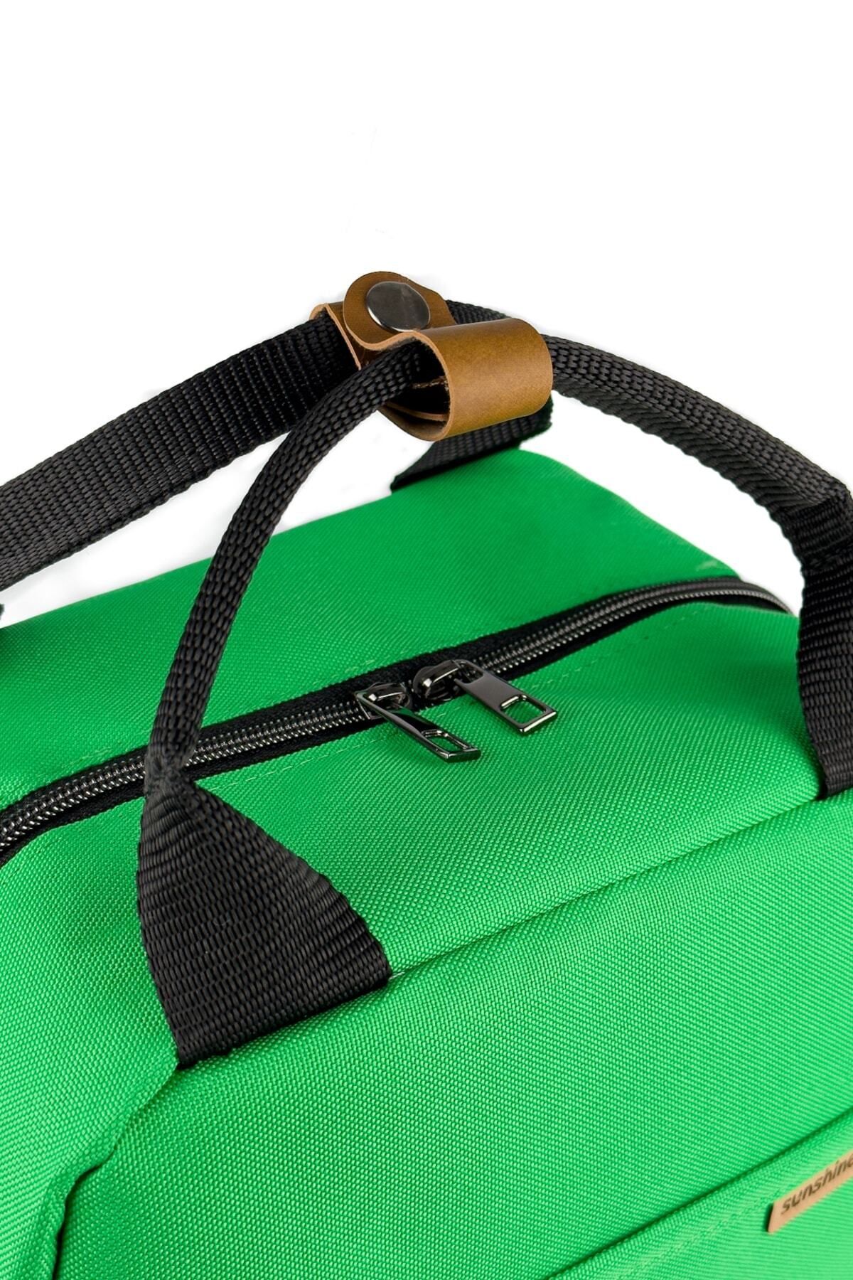 Benetton Yeşili Termal Isı Izolasyonlu Su Geçirmez Yemek Taşıma Ek Gıda Beslenme Askılı Omuz Çantası